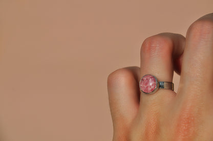 Rhodochrosite Ring