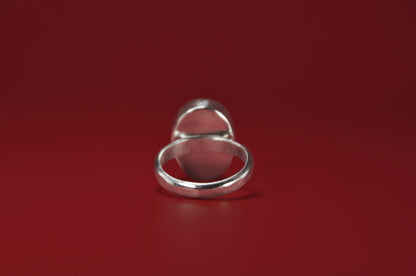 Rose Quartz Oval Ring