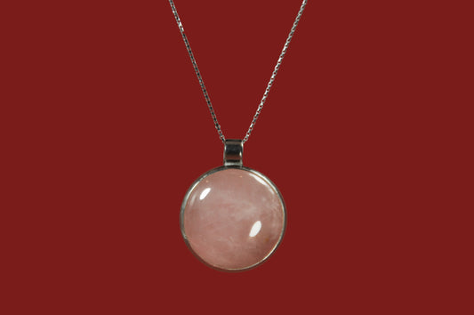 Rose Quartz Pendant Necklace