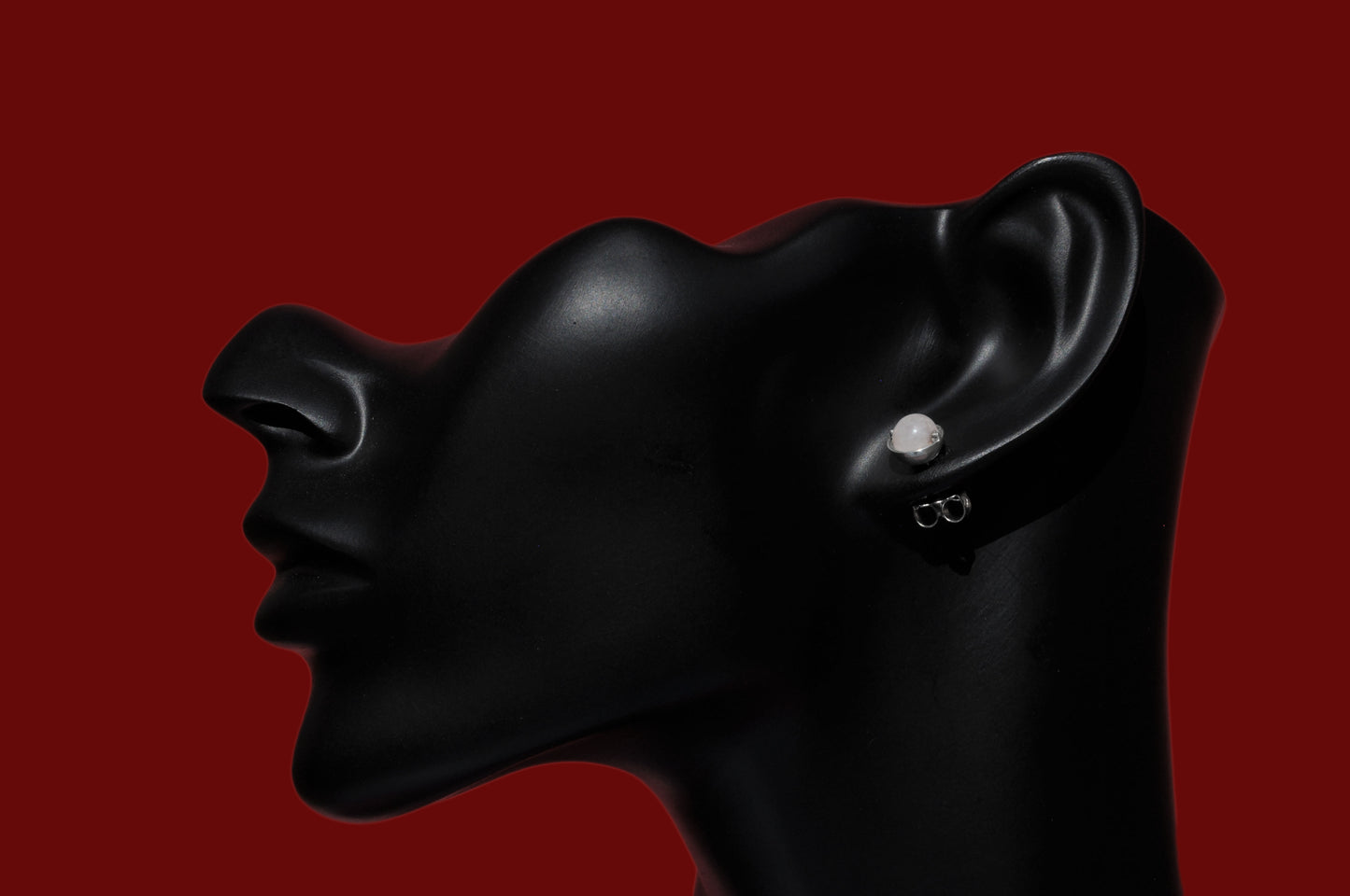 Rose Quartz Roller Stud Earrings