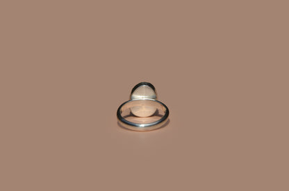 Rose Quartz Rose Cut Ring