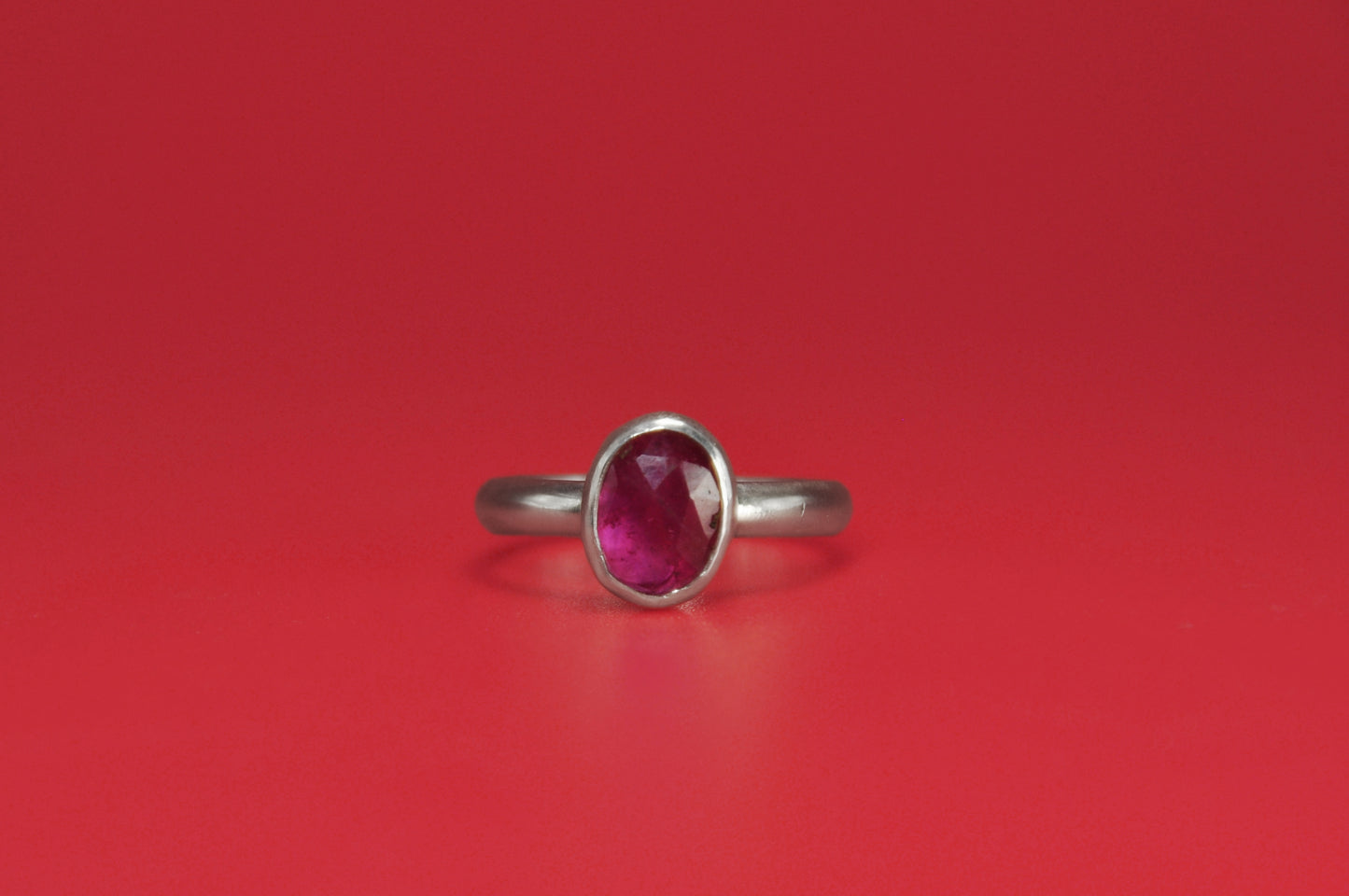 Faceted Pink Sapphire Ring
