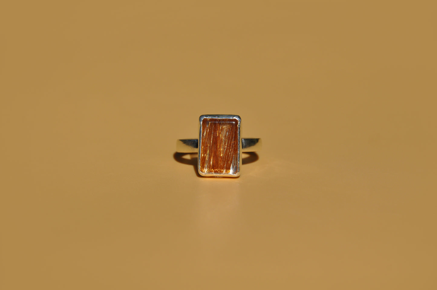 Golden Rutile Quartz Ring