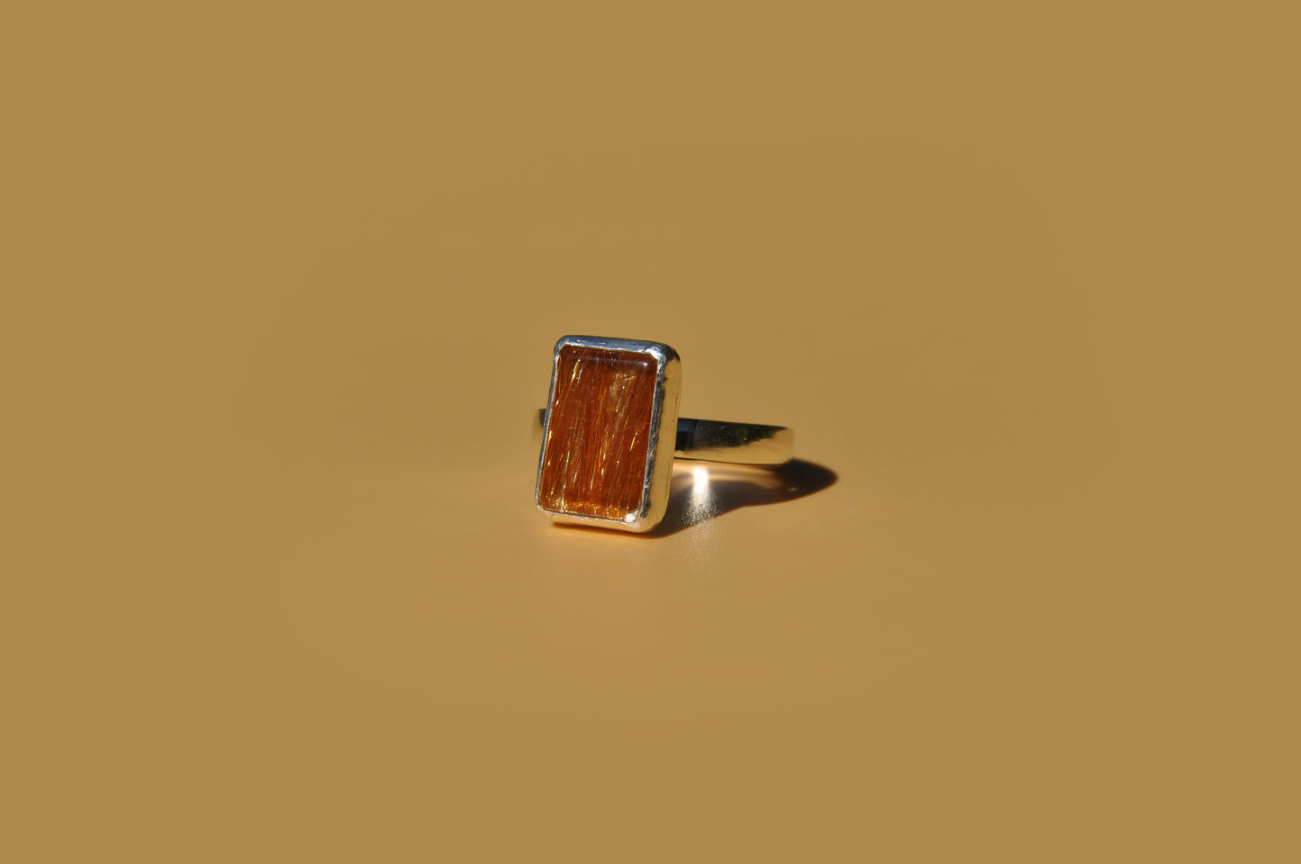 Golden Rutile Quartz Ring