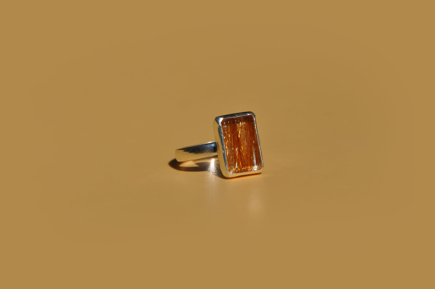 Golden Rutile Quartz Ring