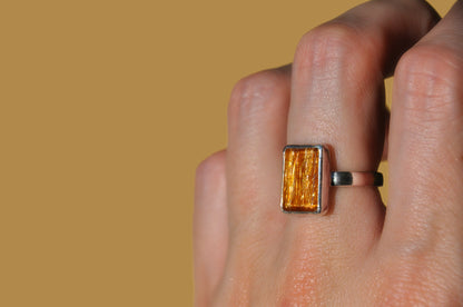 Golden Rutile Quartz Ring