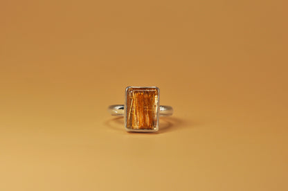 Golden Rutile Quartz Ring