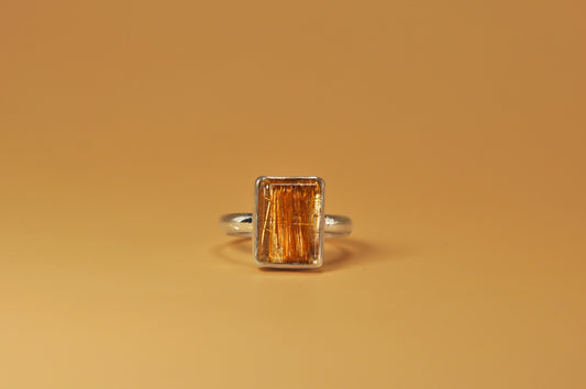 Golden Rutile Quartz Ring