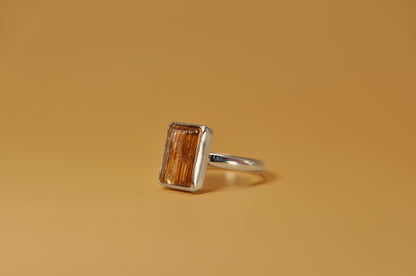 Golden Rutile Quartz Ring