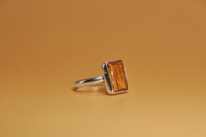 Golden Rutile Quartz Ring