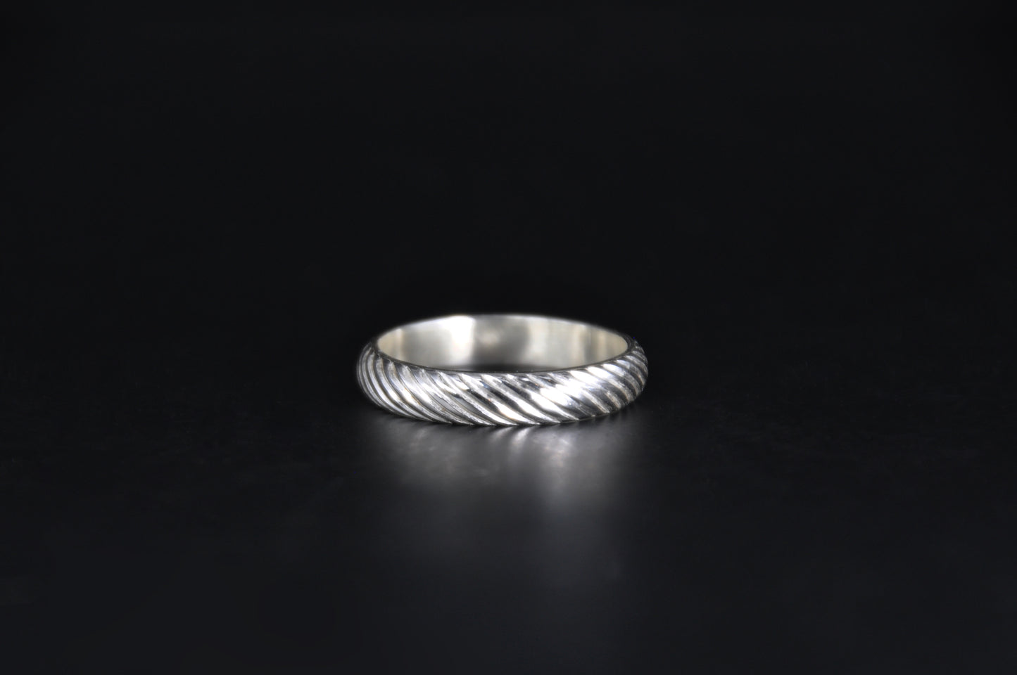 Striped Sterling Silver Band