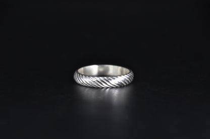 Striped Sterling Silver Band