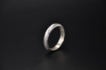 Striped Sterling Silver Band