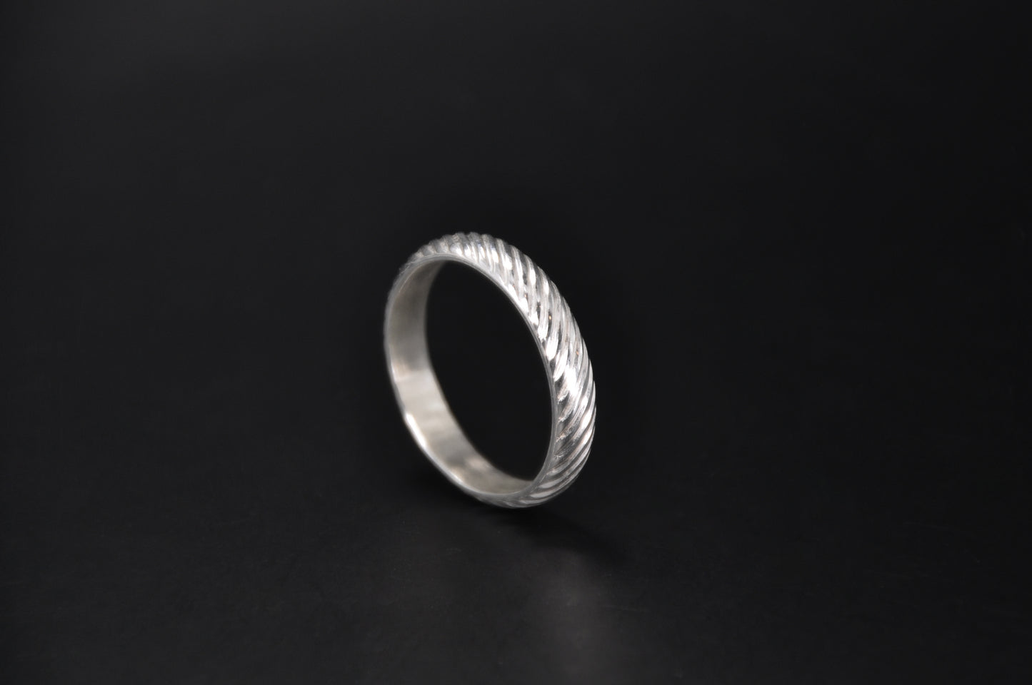 Striped Sterling Silver Band