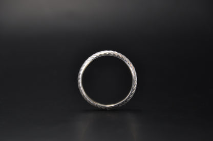 Striped Sterling Silver Band