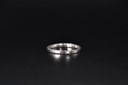 Thin Patterned Sterling Silver Band