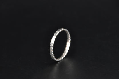 Thin Patterned Sterling Silver Band