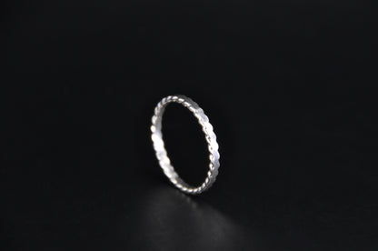 Thin Patterned Sterling Silver Band