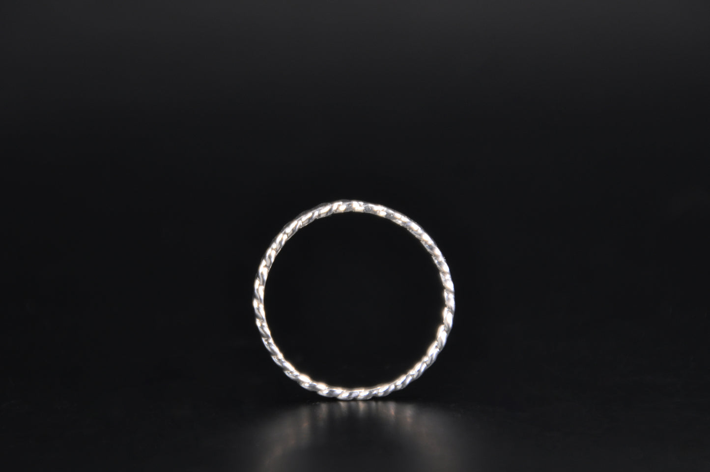 Thin Patterned Sterling Silver Band