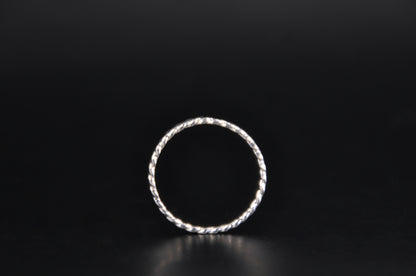 Thin Patterned Sterling Silver Band