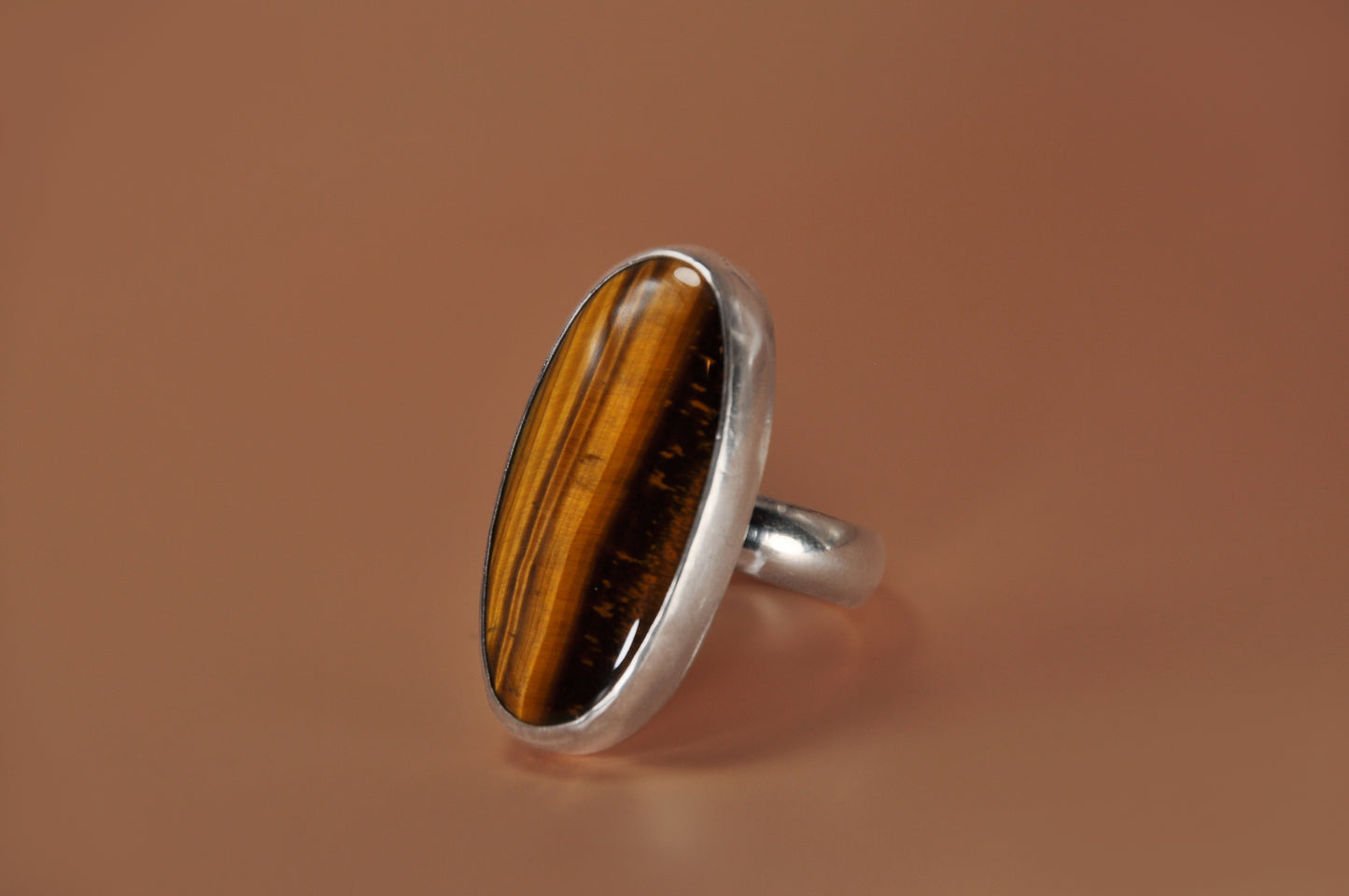 Tiger Eye Oval Ring