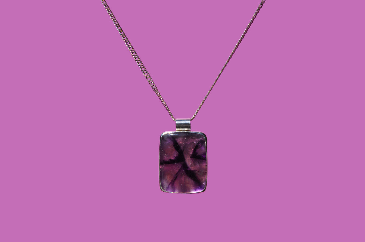 Trapiche Amethyst Pendant Necklace