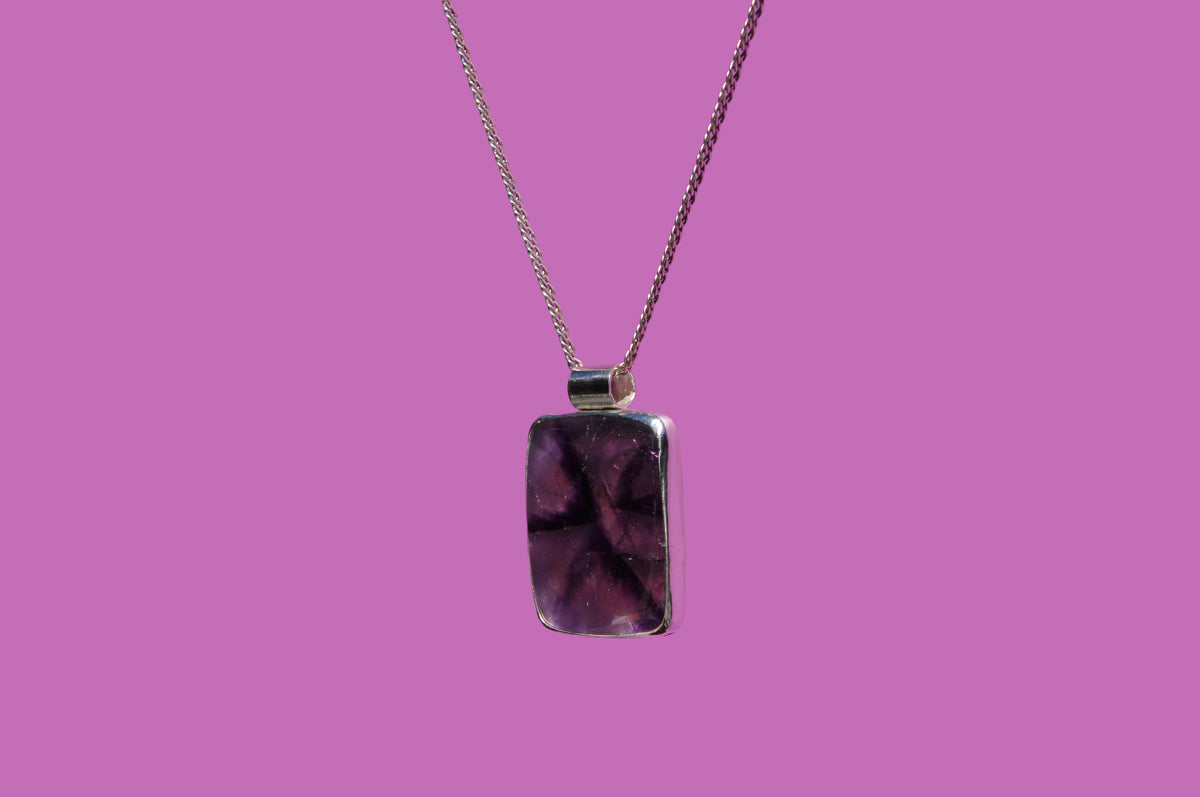 Trapiche Amethyst Pendant Necklace