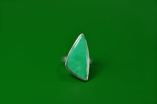 Variscite Triangle Sterling Silver Ring