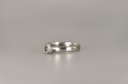 Lab White Sapphire Ring