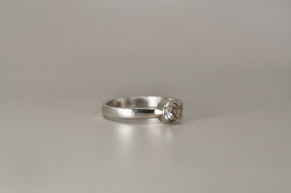 Lab White Sapphire Ring