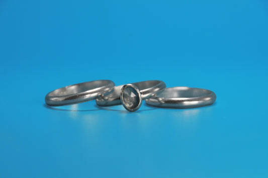 Aquamarine Birthstone Stacking Ring