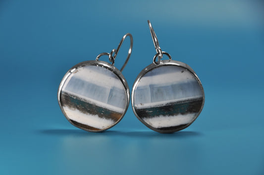 Oregon Owyhee Blue Opal Sterling Silver Earrings