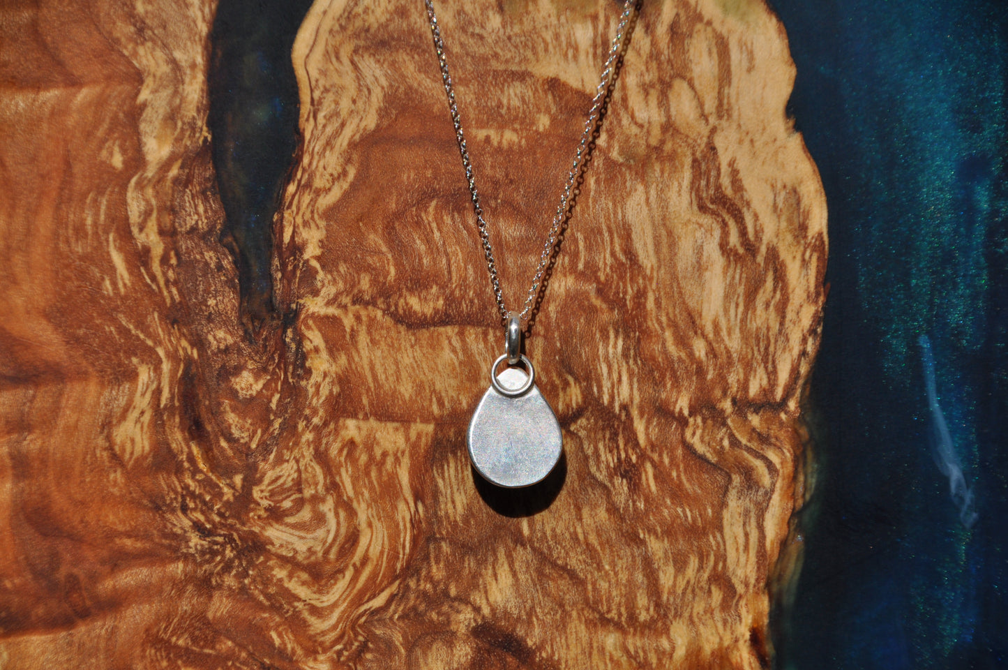Spinel Teardrop Sterling Silver Pendant Necklace