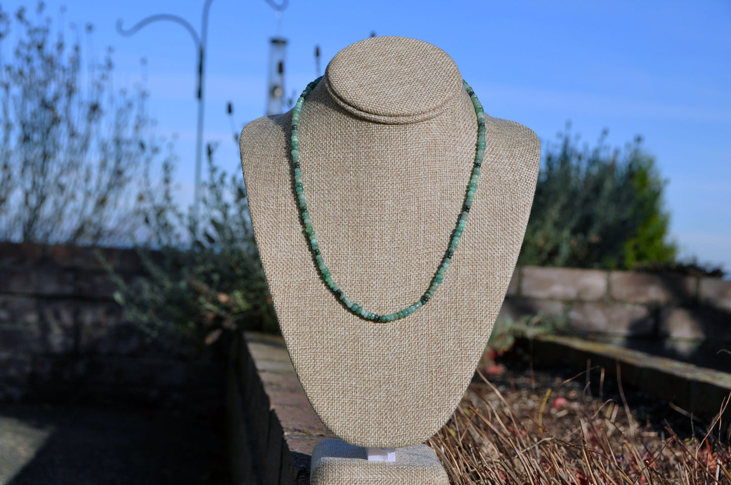 Real Emerald Birthstone Necklace