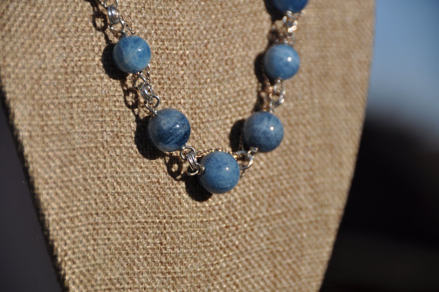 Adjustable Genuine Aquamarine Necklace